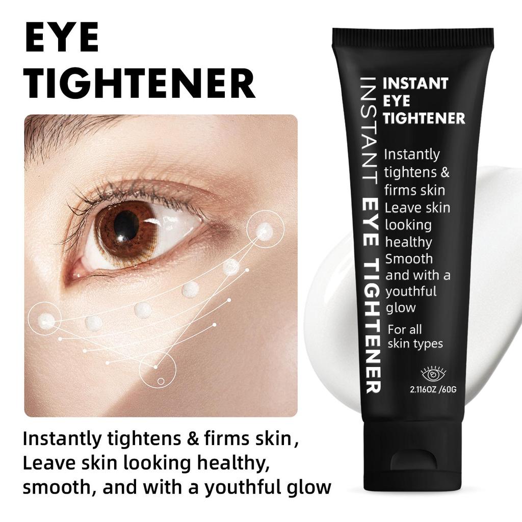 Крем для мгновенного подтягивания кожи вокруг глаз - мгновенно подтягивает и укрепляет кожу вокруг глаз, глубоко увлажняет и разглаживает кожу, уменьшает мешки под глазами - мягкий и безопасный для ежедневного использования, 60 г