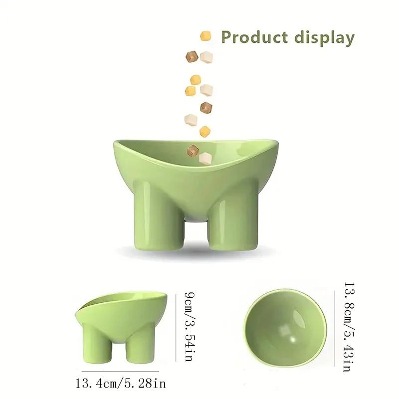 Миска для собак и кошек, приподнятая высокая ножка, маленькая миска для собак, защита для шеи, миска для воды для корма для домашних животных, анти-наконечник, тарелка для кормления домашних животных, десертная тарелка для закусок