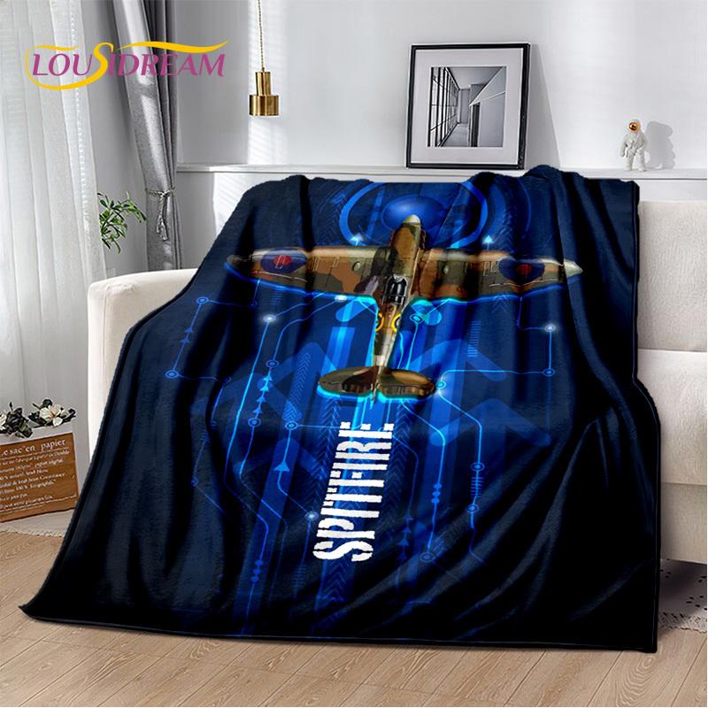 3D Космический самолет Spitfire Air Force Jet Fighter мультяшное одеяло, мягкое одеяло для дома, спальни, кровати, дивана, чехол для ребенка, подарок