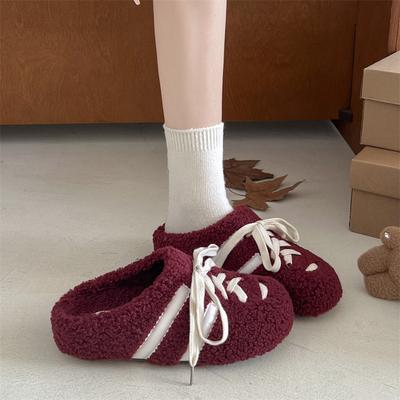 Суперпопулярные тапочки на толстой подошве, женские, 2025, новая осенне-зимняя модель, взрыв, нескользящие, с закрытым носком, на мягкой хлопковой подошве