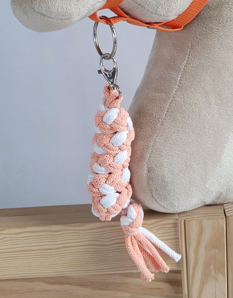 Hobby Horse Rope Lead - White and Orange