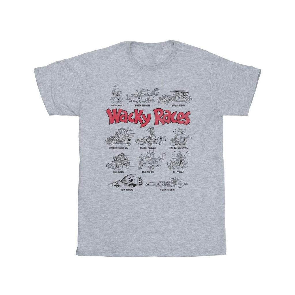 Wacky Races Mens Car Lineup T-Shirt