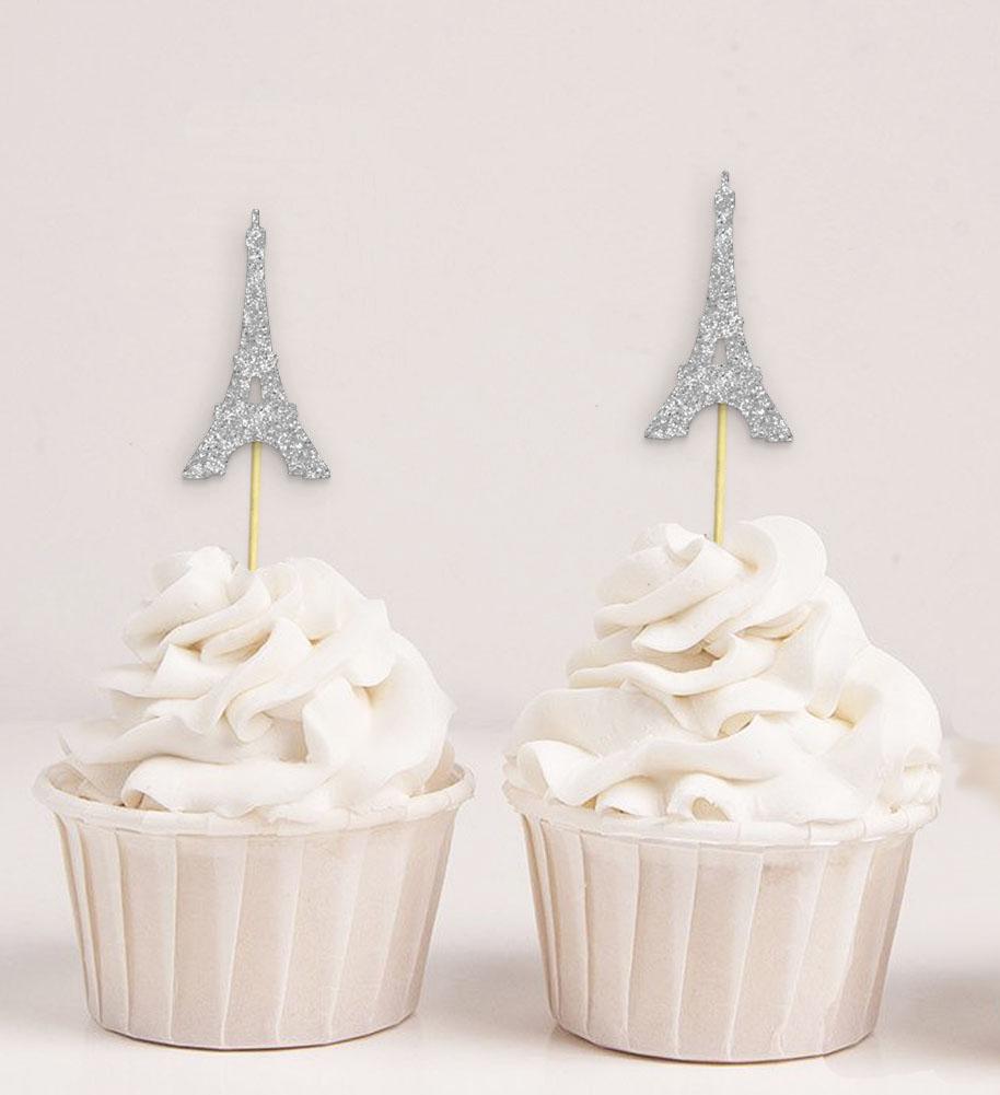 Дарлинг Сувенир| Ботворезы для капкейков с Эйфелевой башней| Десертные украшения для свадебной вечеринки - упаковка