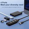 Расширитель USB 2.0 с четырьмя портами и однопортовым адаптером питания