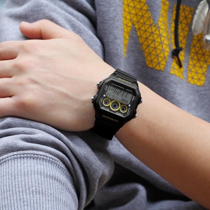 Casio Мужские ЧЕРНЫЕ часы для ПОДРОСТКОВ AE-1300WH-1A AE-1300WH-1A