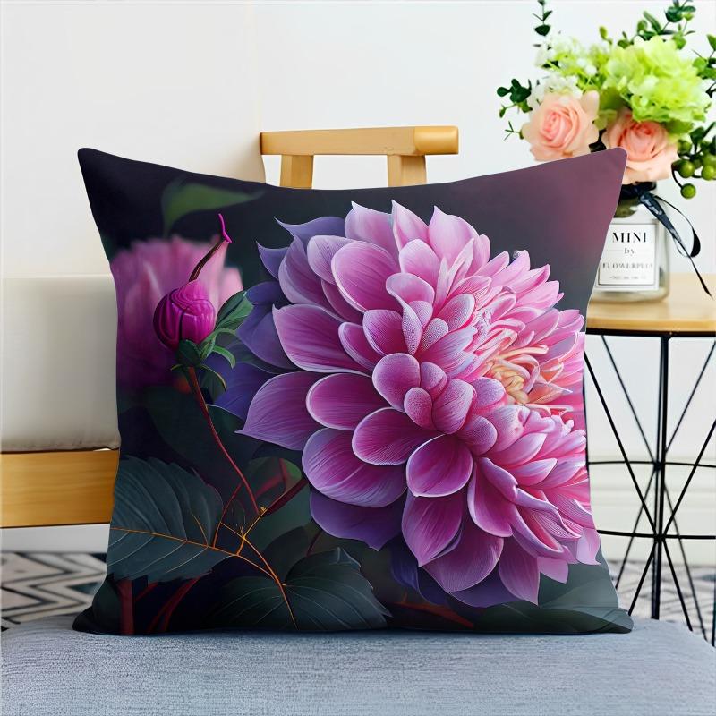 Наволочка с изображением пиона в китайском стиле для украшения общежития, офиса, гостиной, дома