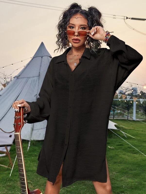 "Bamboo Cotton Long-Sleeve Beach Cover-Up Cardigan"