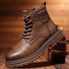 2024 Men's Retro British Style High-Top Outdoor Work & Motorcycle Boots
