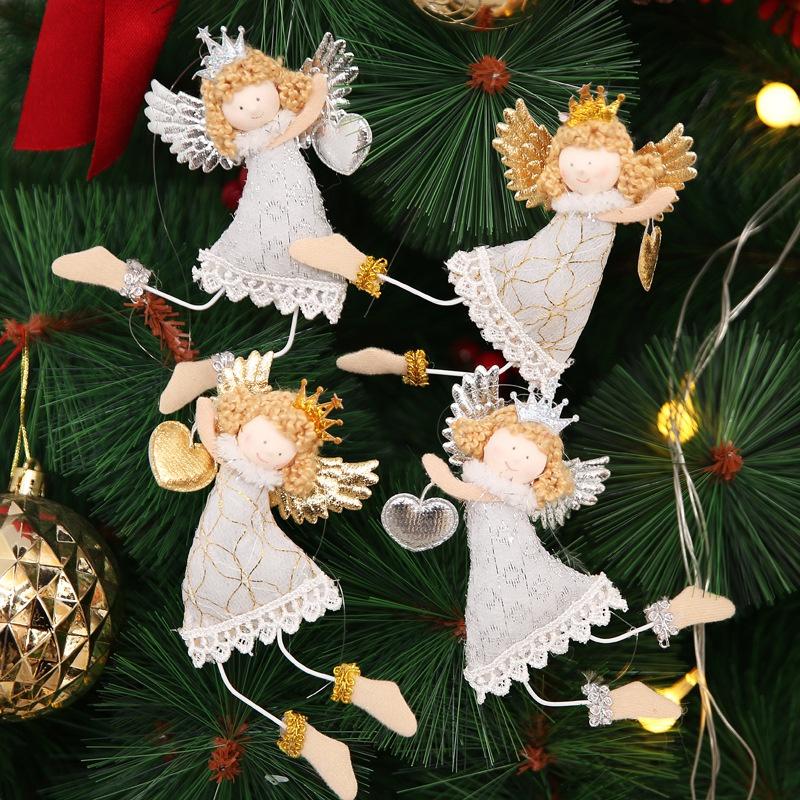 New Christmas Decorations Christmas Cute White Angel Desktop Window Creative Ornaments Christmas Tree Ornaments