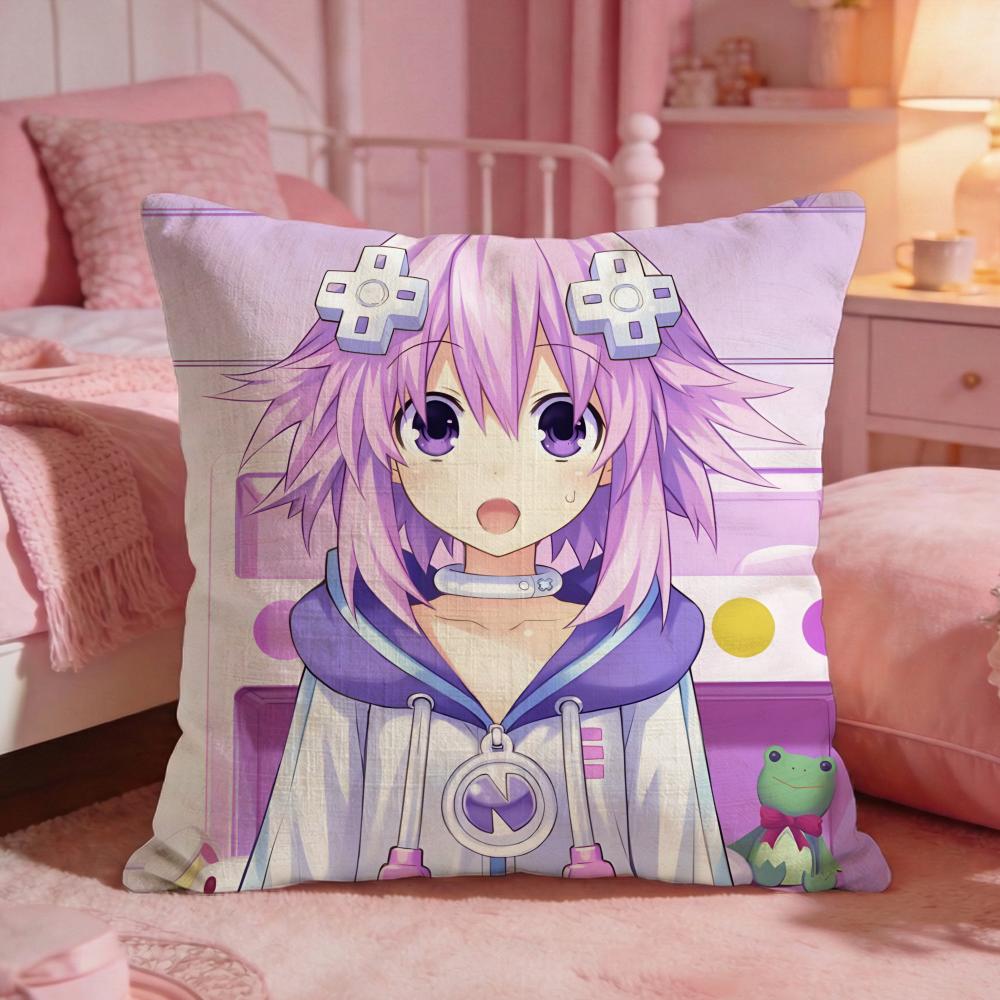 hHyperdimension Neptunias Cushion Cover Premium Comfort Reversible Pillow Cove Two in One Design for Any Room  Car Interior