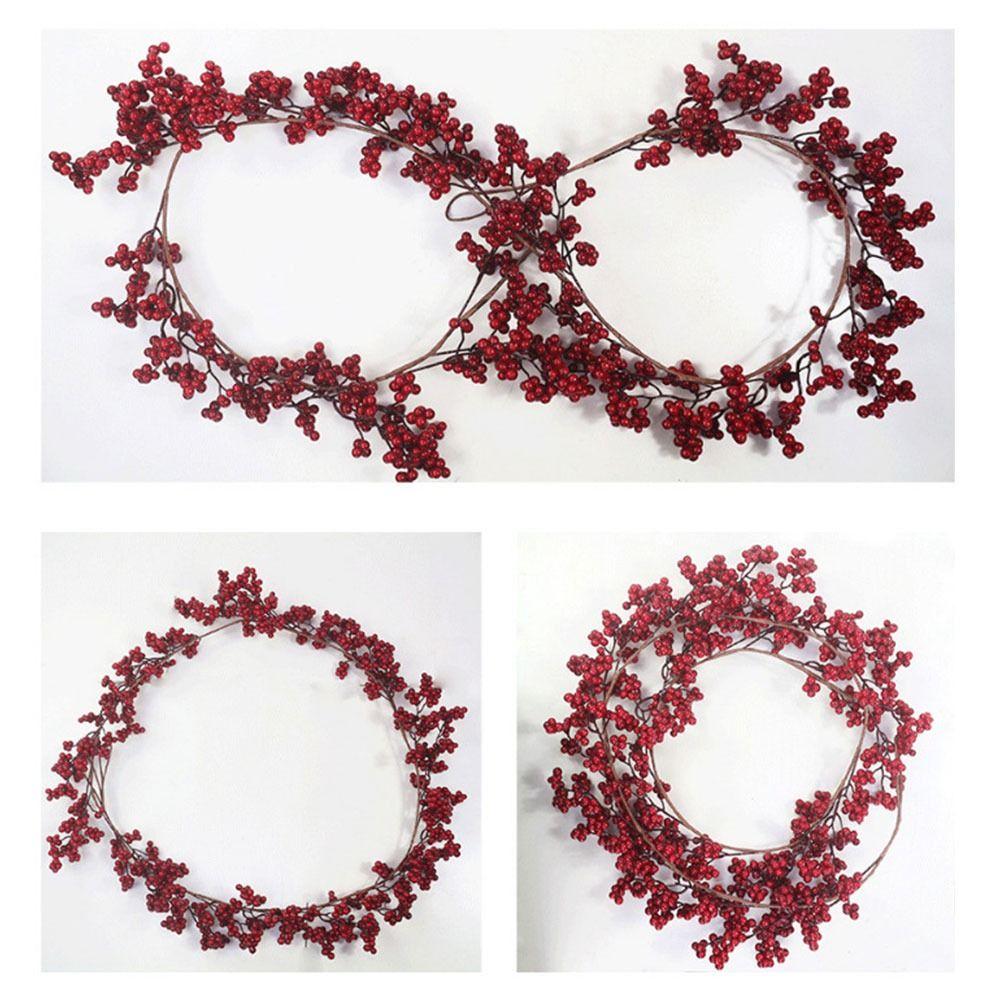 Красная Ягода Красные Ягоды Лоза DIY Аксессуары Искусственные Растения Высококачественный Подвесной Венок Фестиваль