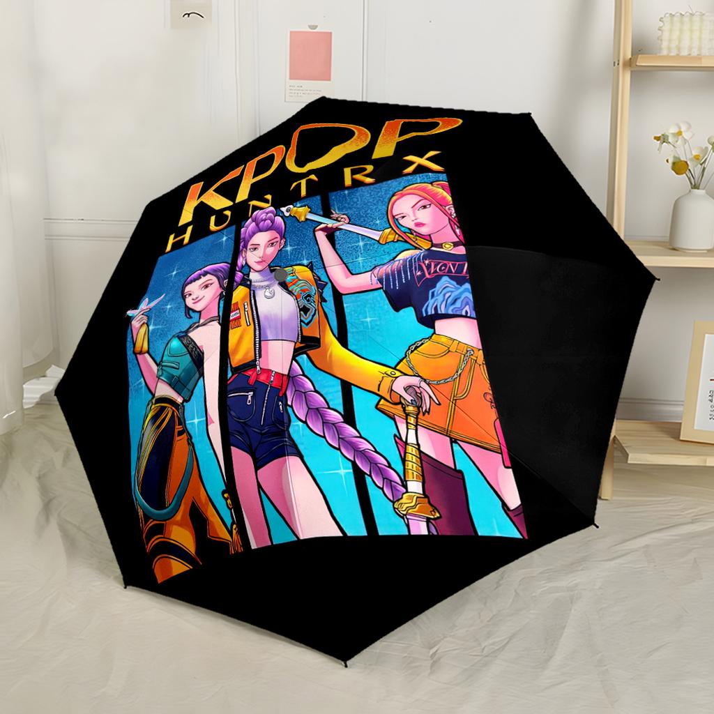 Future Heroes Unite Portable Automatic Umbrella Compact 8-Rib weight Foldable Design for Women/Men Stylish Accessory