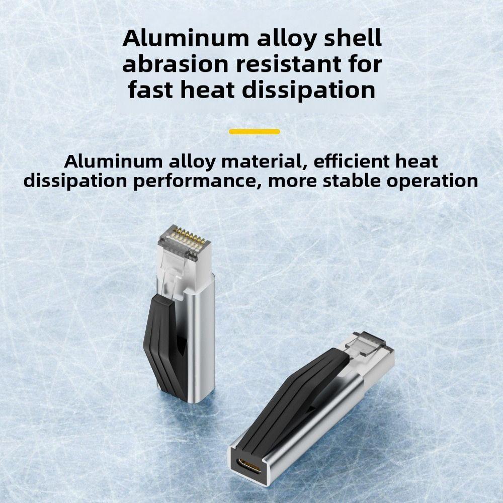 Сплав USB C Female на RJ45 Конвертер Стабильный Type-C в Сетевой Разъем для Роутера Ноутбука Планшета