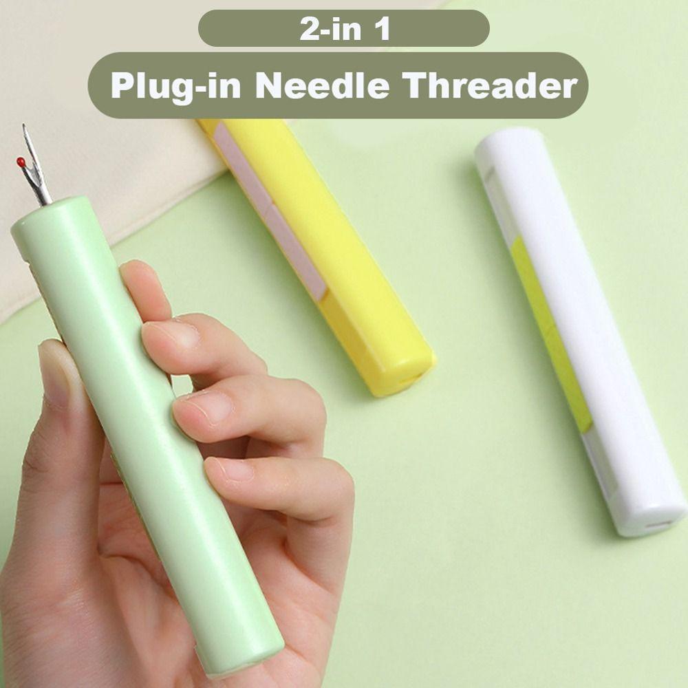 Embroidery Stitch Plug-in Needle Threader 2 in 1 Seam Ripper Tool  Knitting Craft