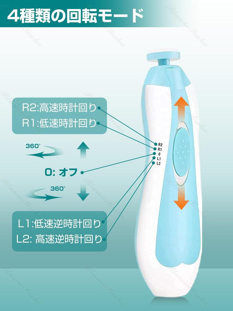 Рекомендовано по уходу за детьми Электрическая пилка для ногтей для младенцев с 6 сменными головками и светодиодной подсветкой Уход за ногтями новорожденных Пренатальный уход за ногтями Японская установка