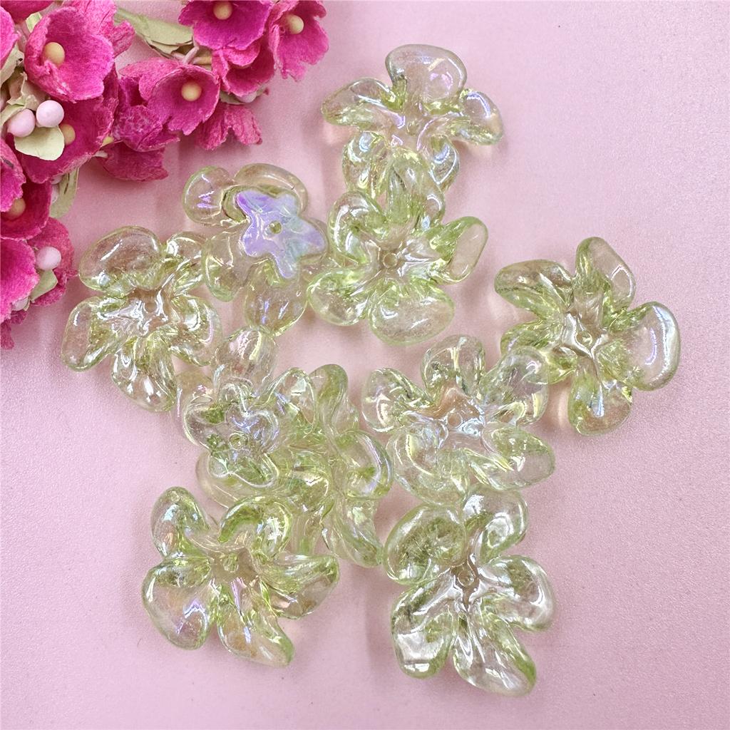 Акриловые 50 шт. 22,5*23,5 мм аксессуары ручной работы DIY цепочка для мобильного телефона с цветочными бусинами чехол для телефона аксессуары для волос материал ручной работы