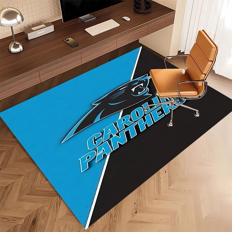 1pc Carolina Panthers Print Area Rug - Soft, Washable Non-Slip Indoor Mat, Living Room, Home Office Decorative Rug,Office Decorative