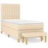 Maison Exclusive - Sommier à lattes de lit avec matelas Crème 100x200 cm Tissu