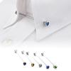 Men's Formal Shirt Collar Pin Rhinestone Bar Clasp Clip Barbell Lapel Stick