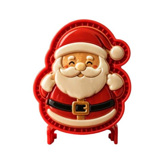 Holiday Hand Pressed Dough Stamps Christmas Mini Pie Mold, 3D Relief Embossed Baking Easy Accessories Reusable DIY Press Mold for Party Kitchen Gifts