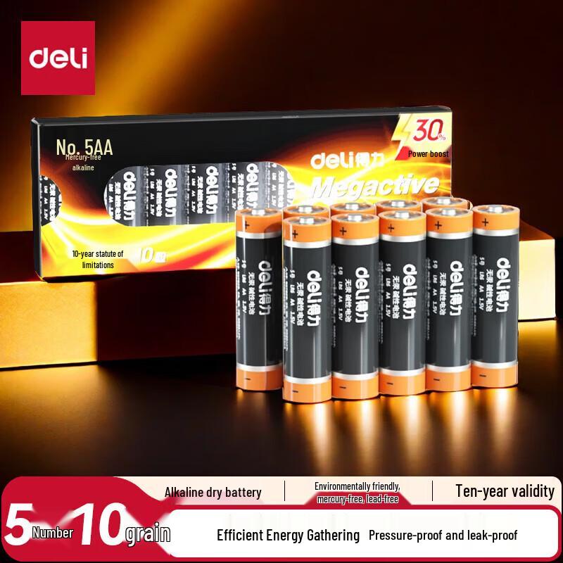 DELI AA Alkaline Batteries 1.5V 10-Pack