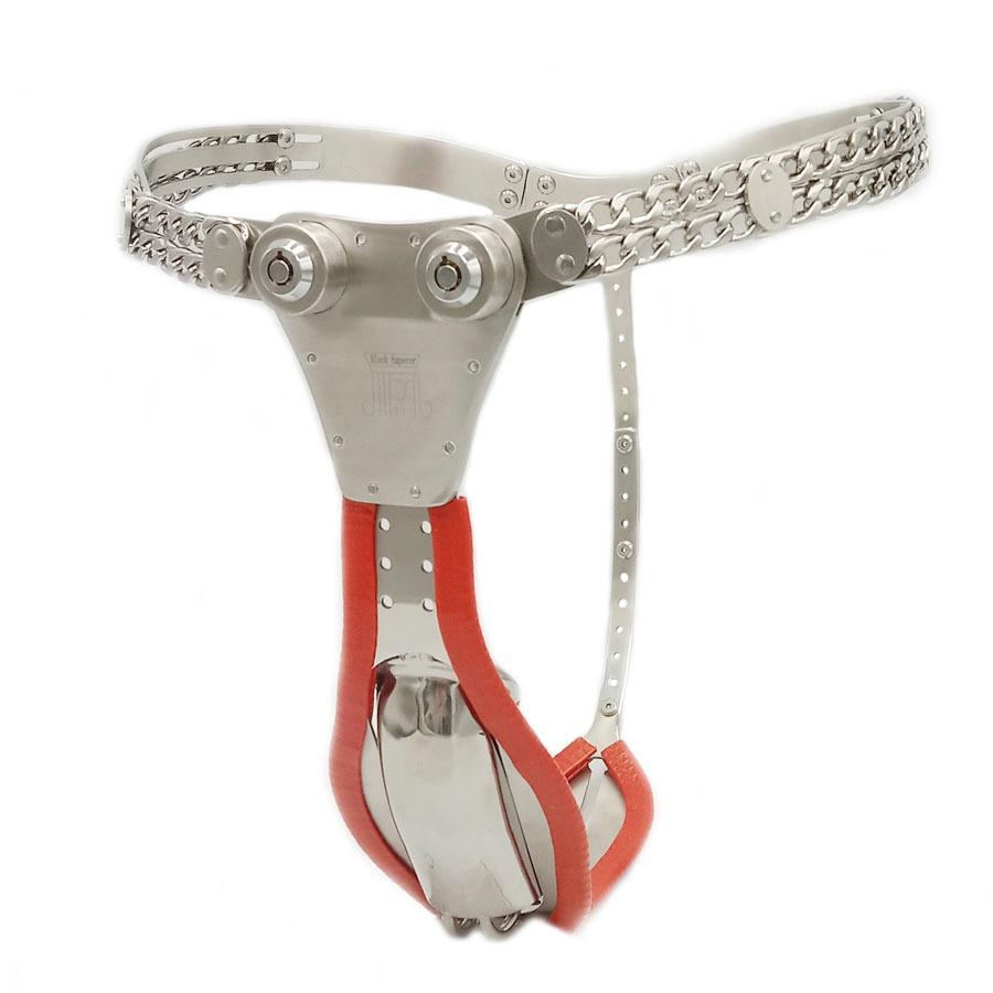 Heidi Factory Stainless Steel Universal Press Lock Chastity Belt with Chastity Pants Lock Underwear HD-GJBZCD Model Sex Toys