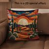 D Desert Sunset Cactus Throw Pillow Covers Pattern Cushion Cover Suitable For Sofa Bedroom Car Pillow Cover