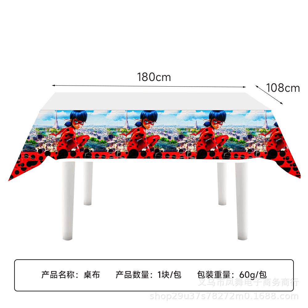 Божья коровка Тематическая Посуда Принадлежности для Празднования Дня Рождения Одноразовые Бумажные Тарелки Бумажные Стаканчики Бумажные Салфетки Завод-поставщик