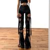 Hollow Out Gothic Pants Grunge Rock Punk Sexy High Waist Trousers Bandage Women Bottom