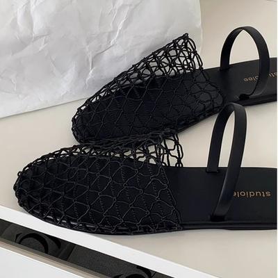 Обувь рыболовная сетка полая ниша верхняя одежда одно слово с сумкой голова плоская подошва крутые тапочки женские