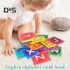 Soft Alphabet Cards for Baby Infant Toddler Kids ABC Alphabet Cards 26 Letters Flash Cards with Storage Bag Washable Early Learning Toy Cloth Book