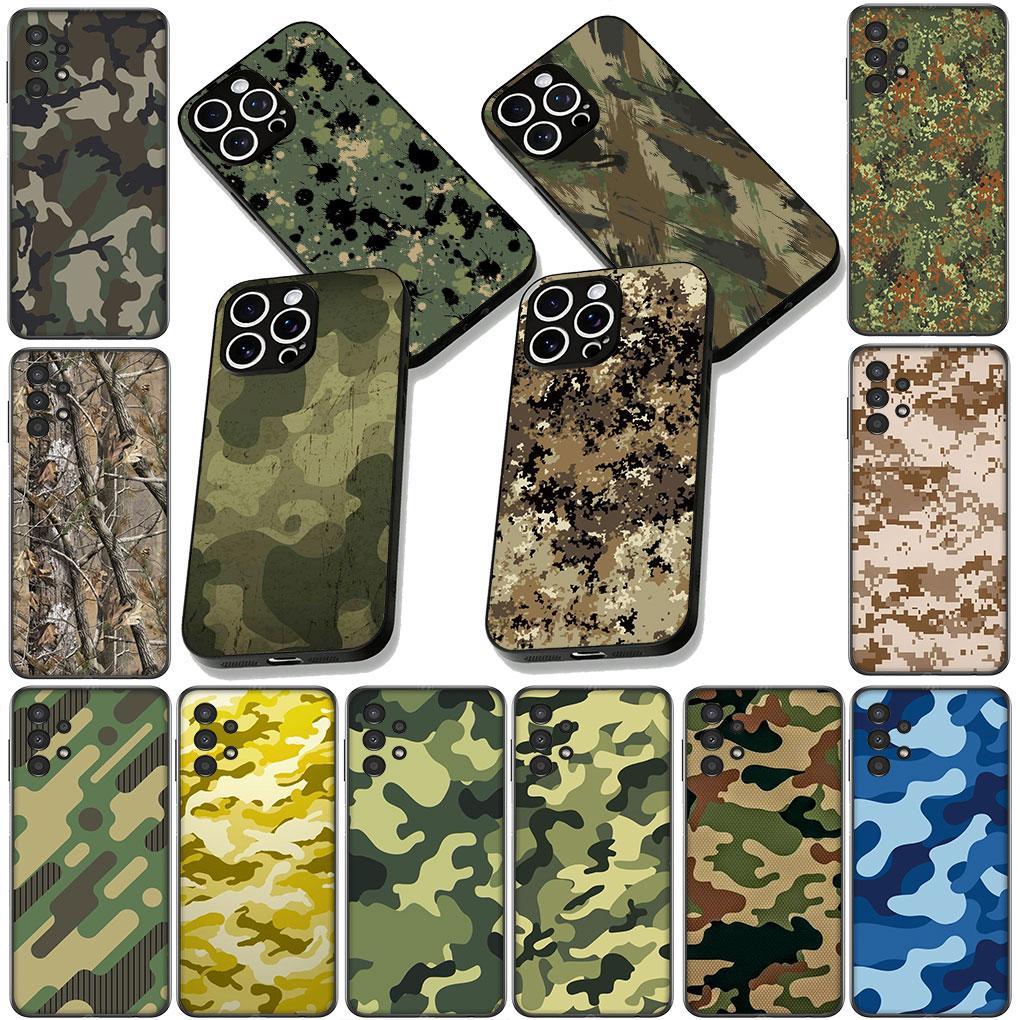 Для Samsung Galaxy A05 A06 A14 A50 A51 A52 A12 A13 A17 A70 A07 A25 A26 A56 A23 M53 Чехол Камуфляж Военный Армейский Камуфляжный Узор