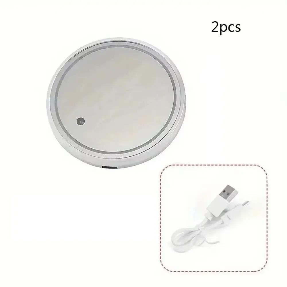 7 Colors Car Coasters Cup Holder LED Light Mats Bottle Light Sensor Atmosphere Interior Accessories Universal