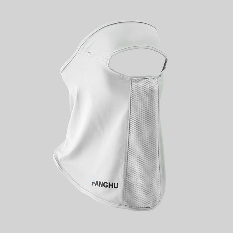 Facial Gini Summer Sports Cycling Scarves Mask Neck Protection Anti-uv UPF50+ Ice Silk Sunscreen Mask Face Veil with Eyeglass Hole Solid Color