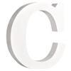 MDF Letter C , White, 11cm, Thickness 2cm