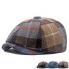 Plaid Beret Autumn Winter Warm Forward Hat Male Newsboy Hat Octagonal Hat Paintsman Hat