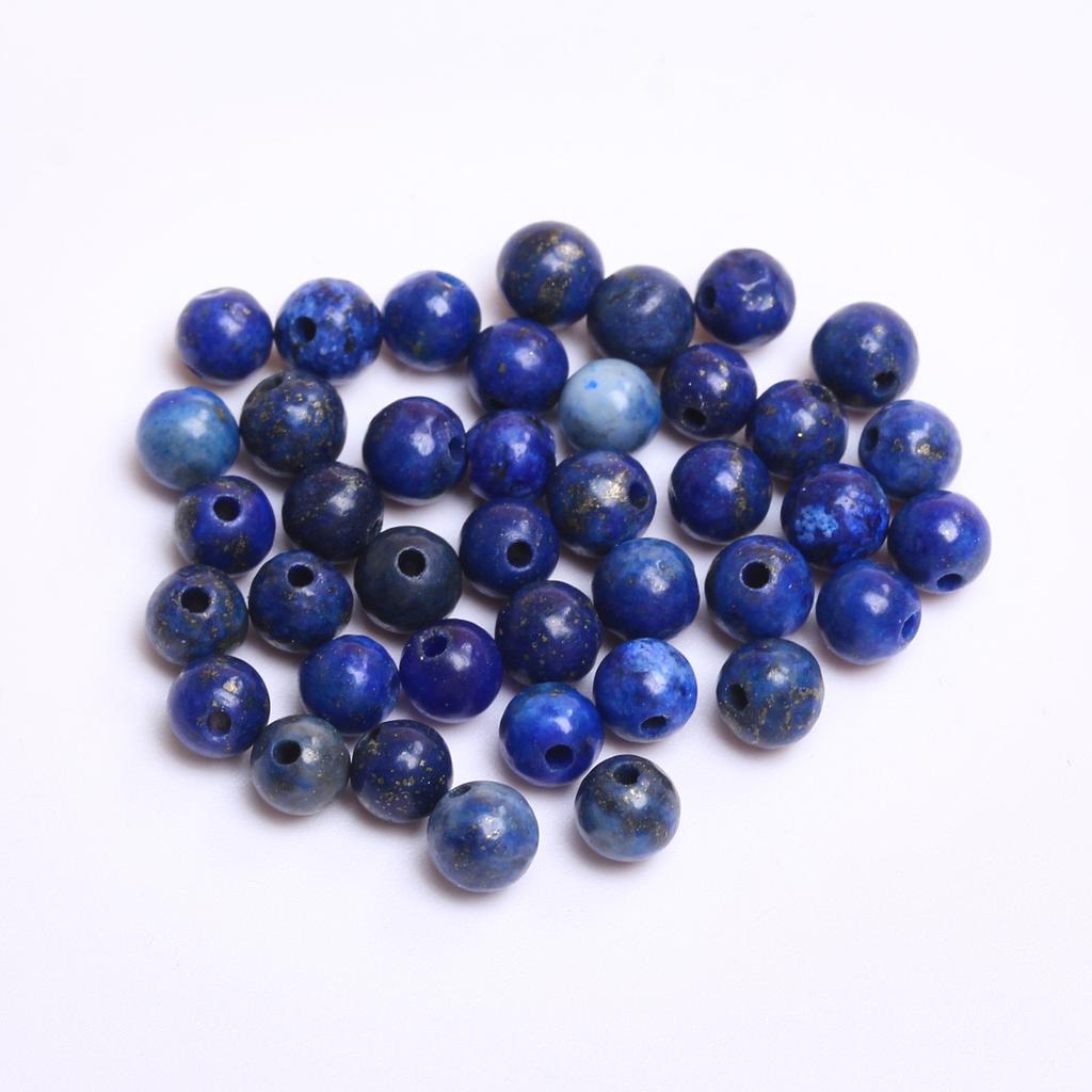 40/30/20/20/15 шт. 4/6/8/10/12 мм лазурит круглые бусины из натурального камня DIY браслет серьги материал для бисера ручной работы