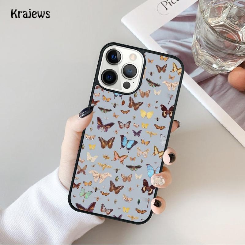 Butterfly Aesthetic Phone Case For iPhone 17 Air 16 15 14 Max Plus 11 12 13 Pro Max Phone Cover coque