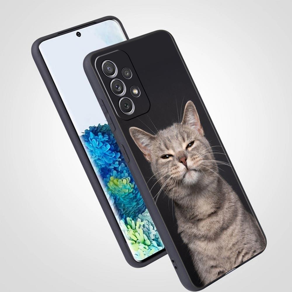 Милый чехол-котик с сердцем для Samsung Galaxy A17 A07 A55 A35 A25 A15 A05s A33 5G A31 A23 A21s A13 A41 A73 A53 A51 A71 A03