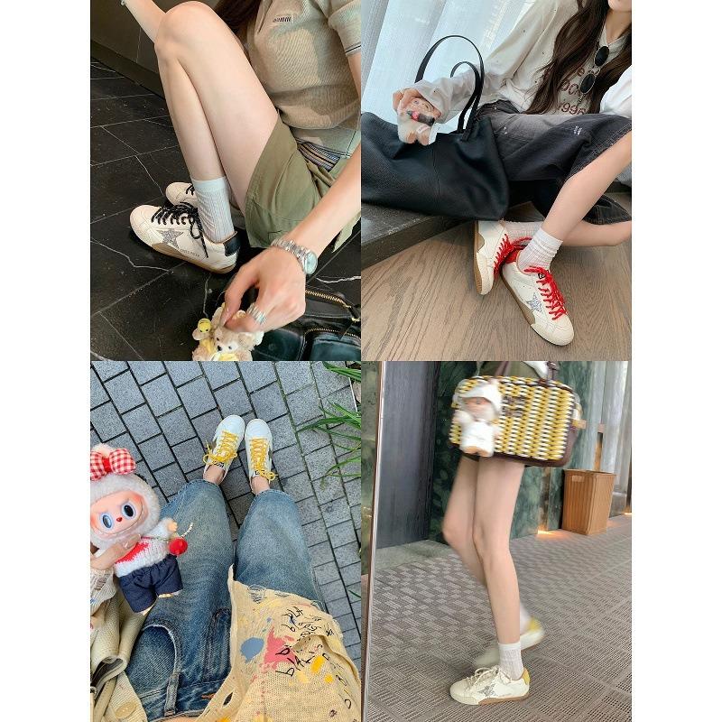 Cowhide Version Age-reducing Star Little White Shoes Are Old Casual Style Versatile Small Dirty Shoes Women's Board Shoes