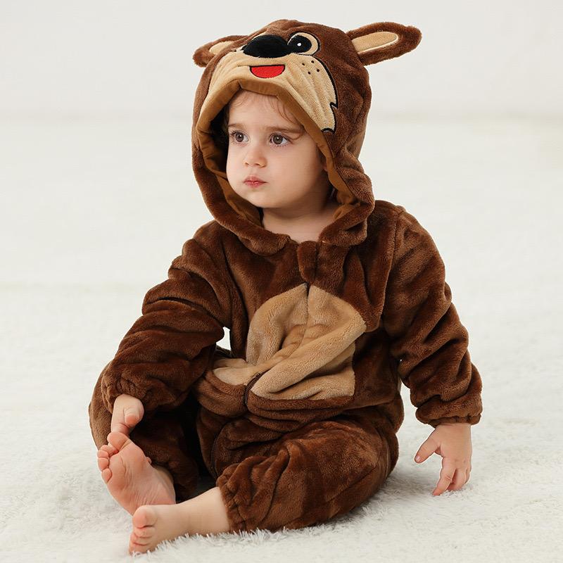 Baby Clothing Shark Dinosaur Onesies Animal Hooded Winter Baby Pajamas Kids Sleepwear Baby Pyjamas