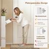 Metal Shoe Cabinet With 3 Flip Compartments Slim Wall Mounted Shoe Rack For 6 Pairs Of Shoes White