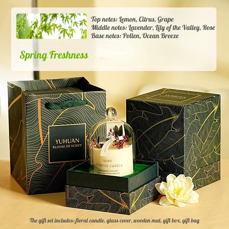 New Arrival Decorative Real Dried Orange Cinnamon Aesthetic Candles Scented Candles with Deluxe Gift Box