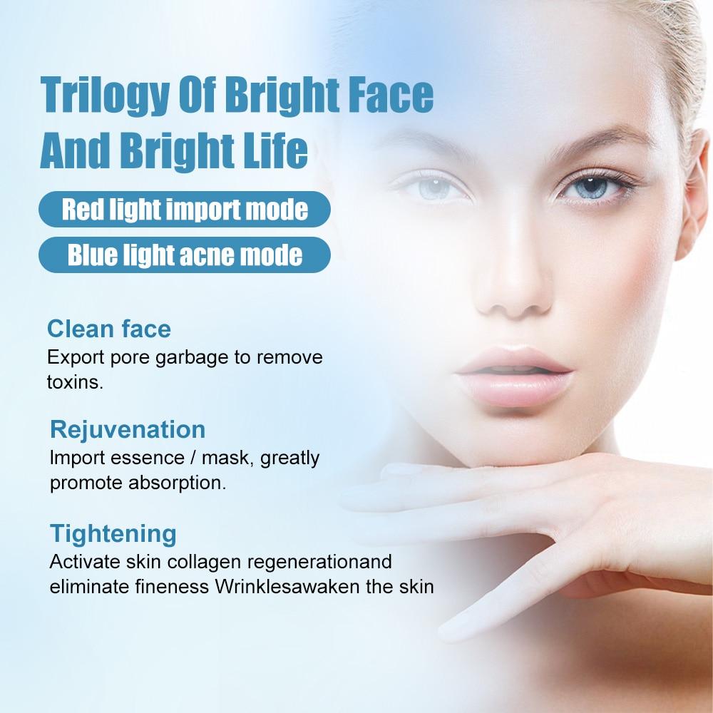 EMS Facial Massager LED Light Therapy Sonic Vibration Wrinkle Removal Skin Tightening Warm Cool Treatment Skin Care Beauty Device