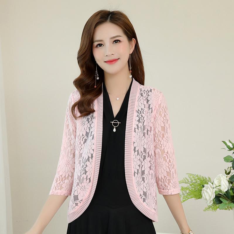 Кружевная шаль, женский кардиган большого размера, весна-лето, тонкое пальто, корейская версия, солнцезащитный крем, рубашка с кондиционером