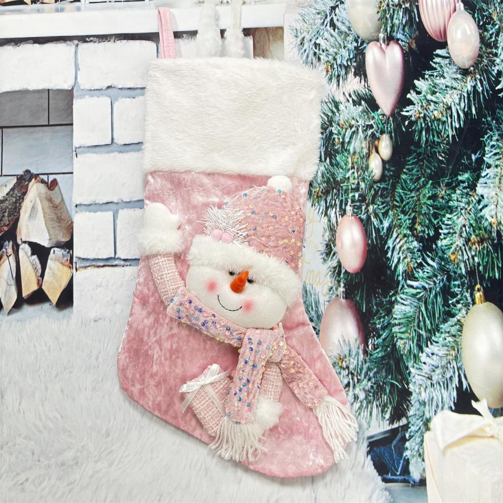 Рождественские чулки, носки, Санта, снеговик, подвесные елочные украшения, рождественский декор для дома, новогодние подарочные пакеты с конфетами Navidad