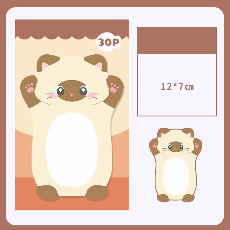 1 Pcs Cute Kawaii Cat Kitty Sticky Notes Sticker Memo Pad Scrapbooking School Office Supply Stationery Gift Bookmark