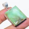 Chrysoprase Gemstone 925 Solid Sterling Silver Jewelry Pendant 1.69" SU-10322