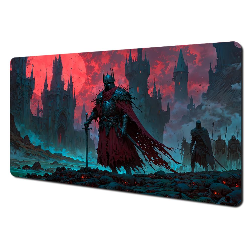 Japanese Hannya Oni Mask Gaming Mouse Pad Large Extended Desk Mat Smooth NonSlip Base for Anime Gamer Desk Decor