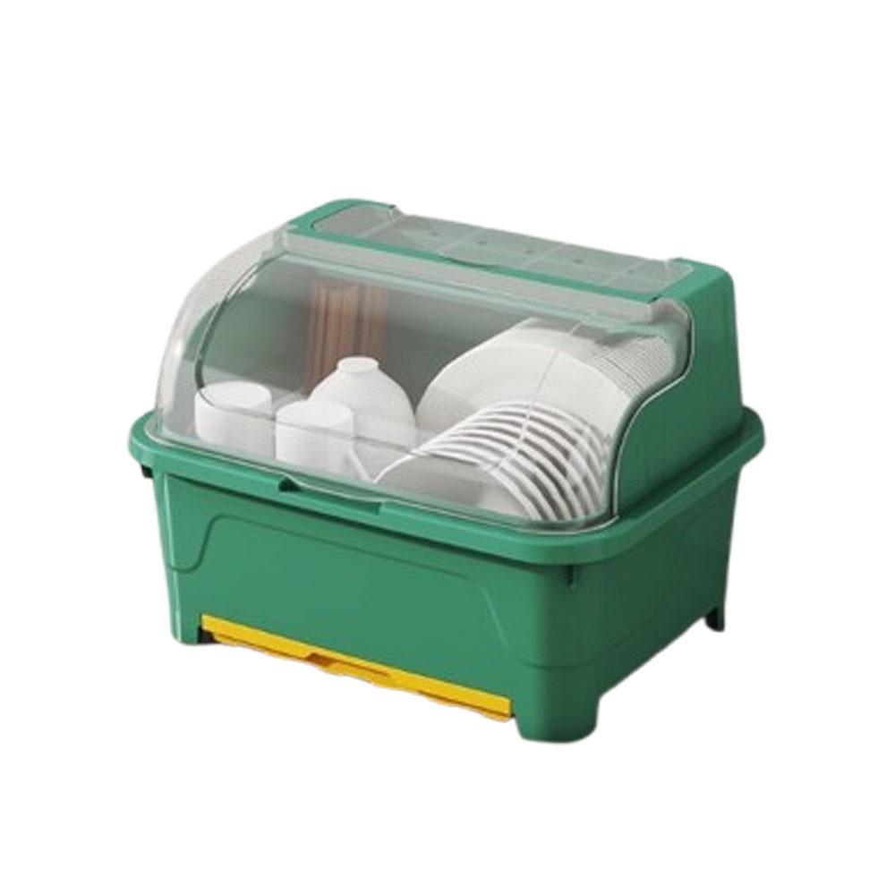 Герметичный контейнер для хранения посуды с крышкой, поддоном для слива, ящик для хранения столовых приборов для тарелок, мисок